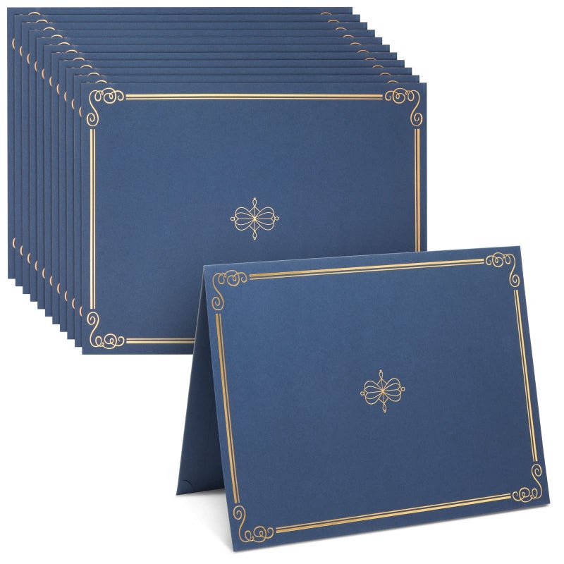 BLUE PANDA Certificate Holders - 24-Pack - Navy Blue Letter Size Award Folders - Certificate Covers for Diploma, Employee Appreciation, Recognition & Presentations - Image 1
